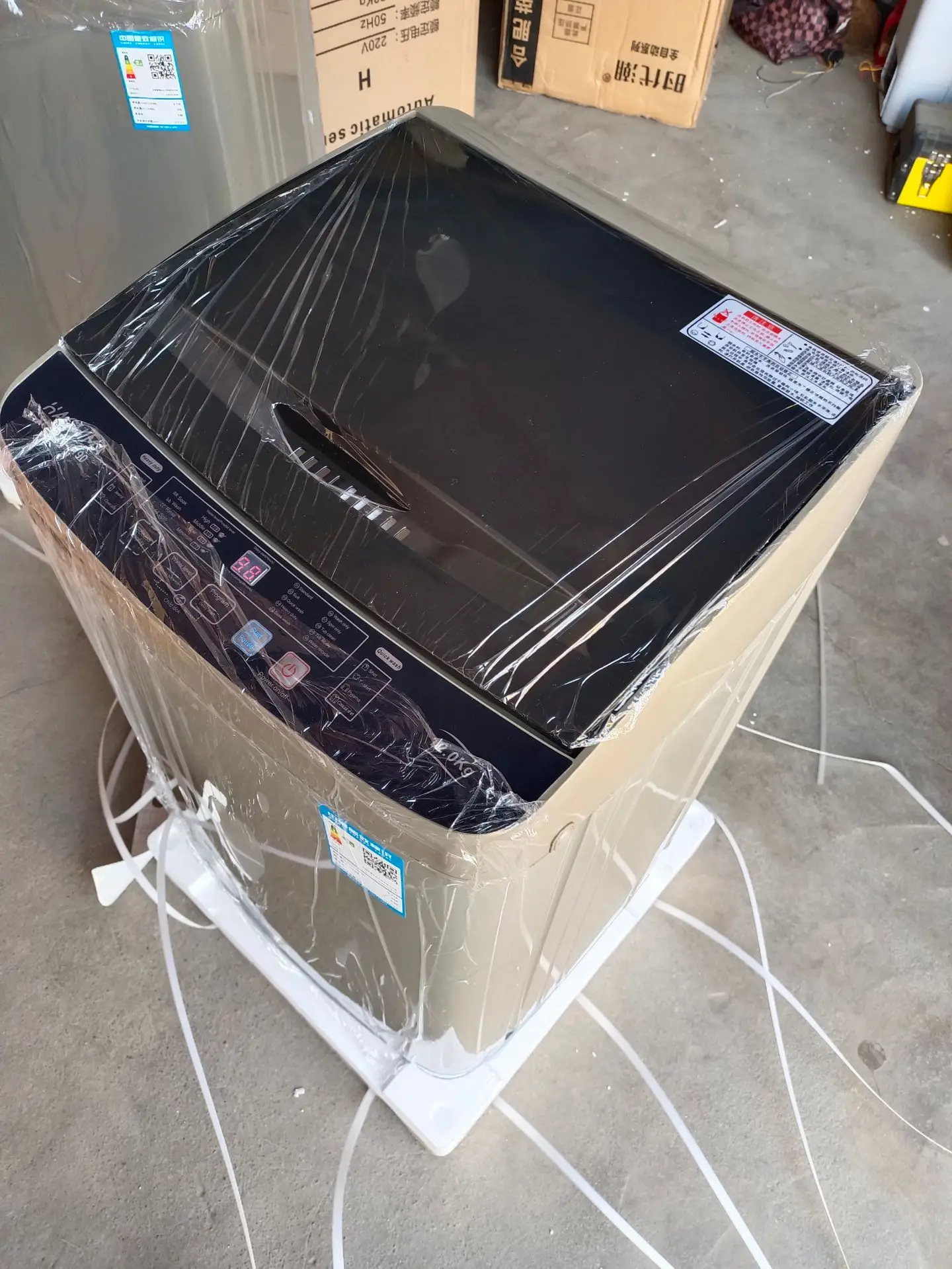 Intelligent washing machine 12kg drying integrated large capacity top loading blue light washing machine with dryer