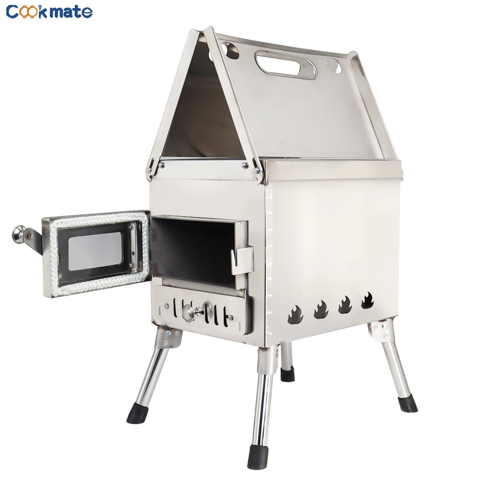 Newly Stainless Steel Toaster Charcoal Kit Outdoor Korean Bbq Grill Wood Fire Pizza Oven