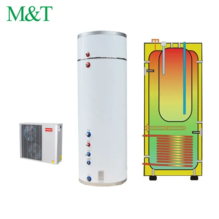 300l high quality domestic hotel pompa di calore aria acqua heat pump water heaters calorifier hot water tank