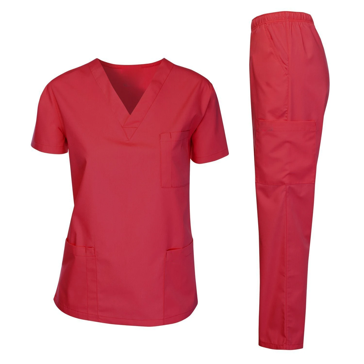Whosale Custom Two Pieces High Quality Women And Man  Hospital Uniforms Nursing Scrubs Suit Beauty Salon Work Cloth Scrubs Set