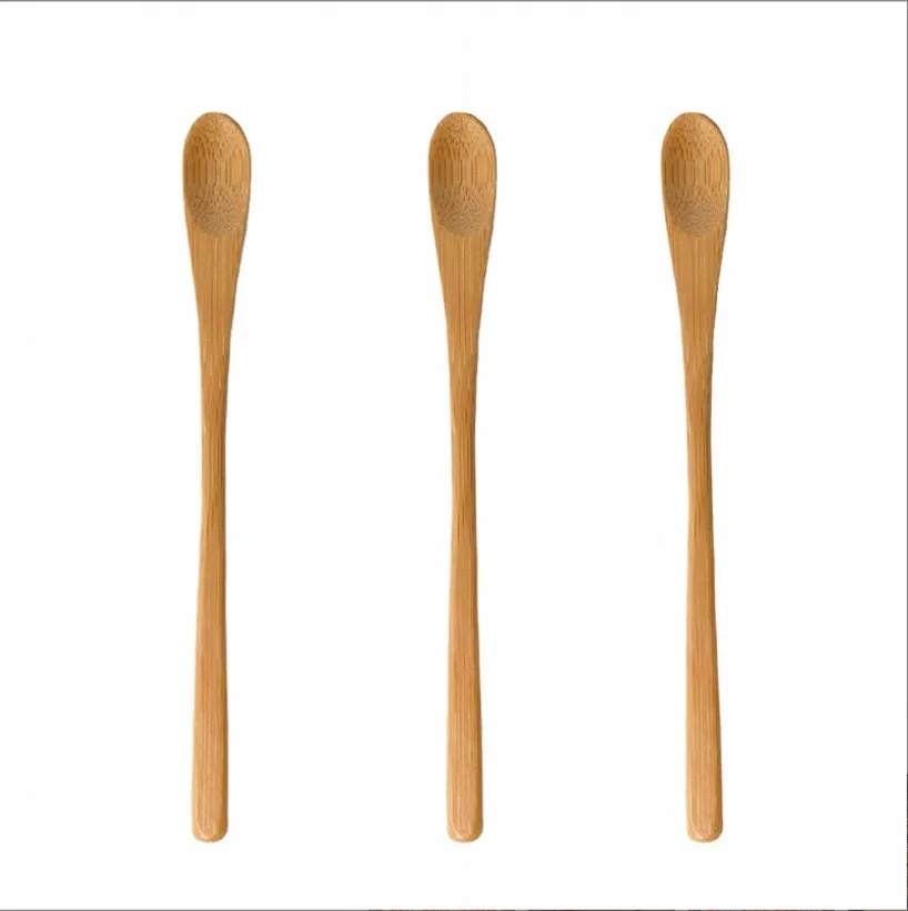 16 cm long handle bamboo wooden coffee tea milk powder stirring spoon