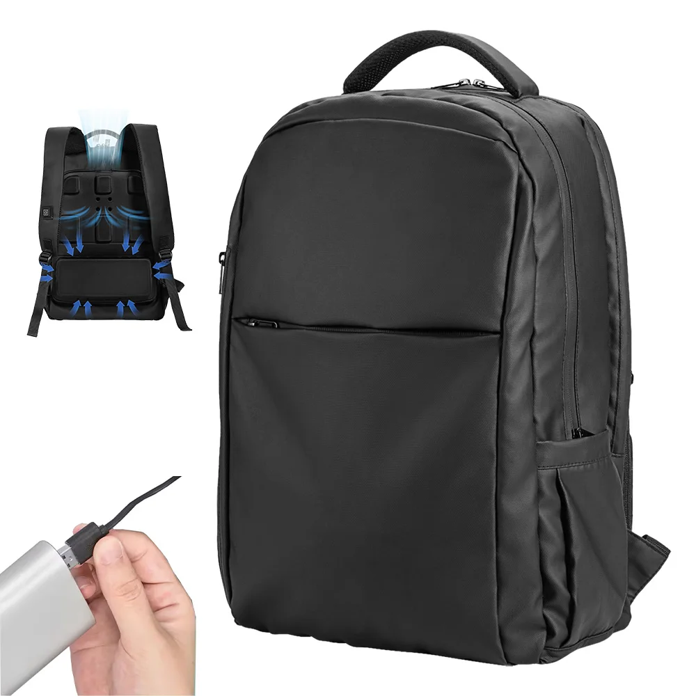 Custom Logo Travel Backpack Waterproof With USB Cooling Fan Business Back Pack Bag Laptop Backpacks For Men