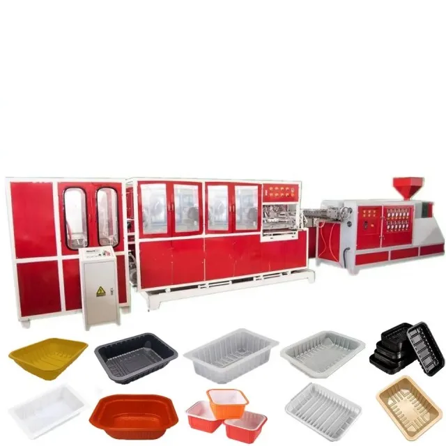 Disposable degradable straw starch bowl, plate, fast food box production line