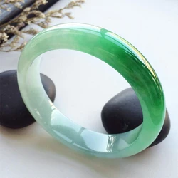 Certified Quartzite  Ice Floating Flower Bracelet A Grade Female Royal Concubine Three-Color Jade Bracelet Fulushou Bracelet