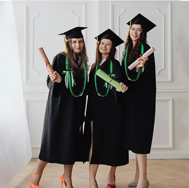 fashion jewelry necklaces Class of 2024  Braided  Gift Party Accessories for Women and Men Graduation Ribbon Lei