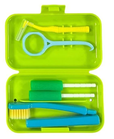 2024 New arrival Portable Plastic four in one Hygiene Products Orthodontic Toothbrush Oral Care Dental Travel Teeth Cleaning Kit