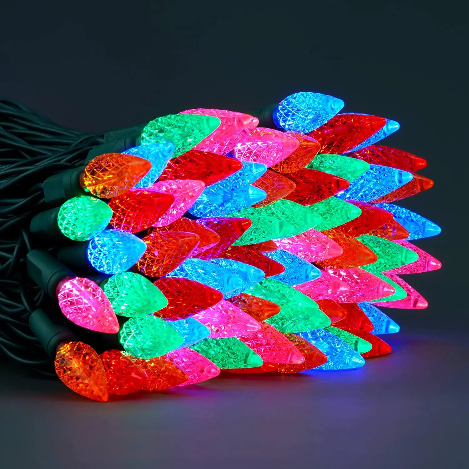UL 100 Bulbs LED C6 Christmas String Lights