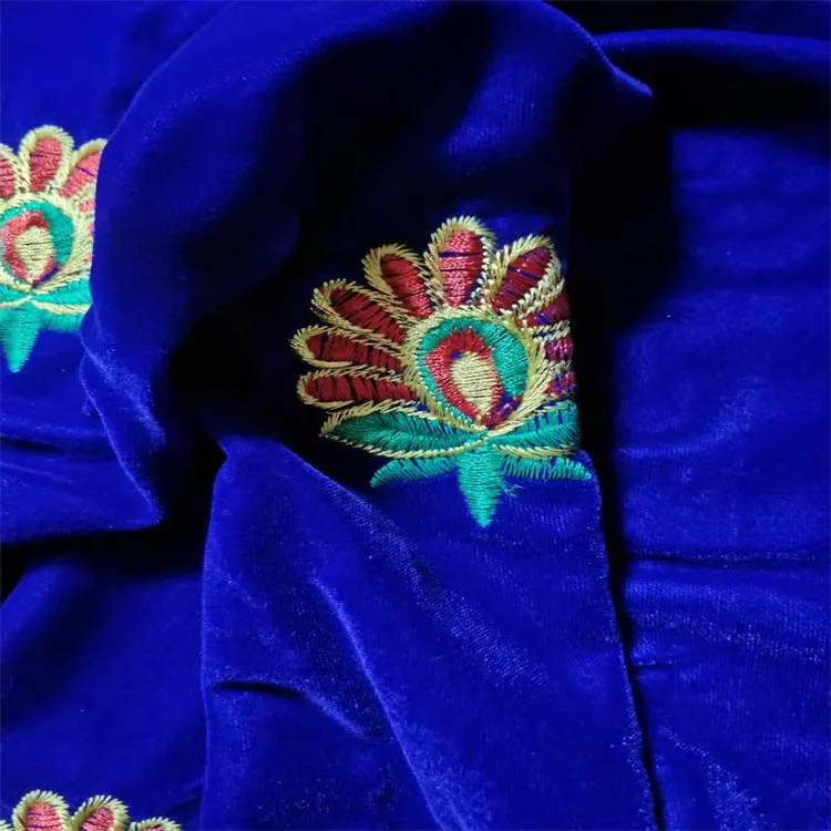 high quality wedding embroidery micro velvet fabric 5000 for sale hot in india