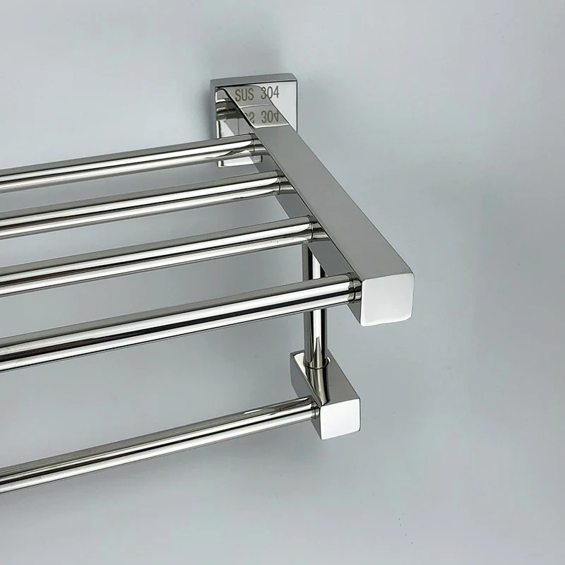 Stainless steel 304 square base towel rack bathroom accessories