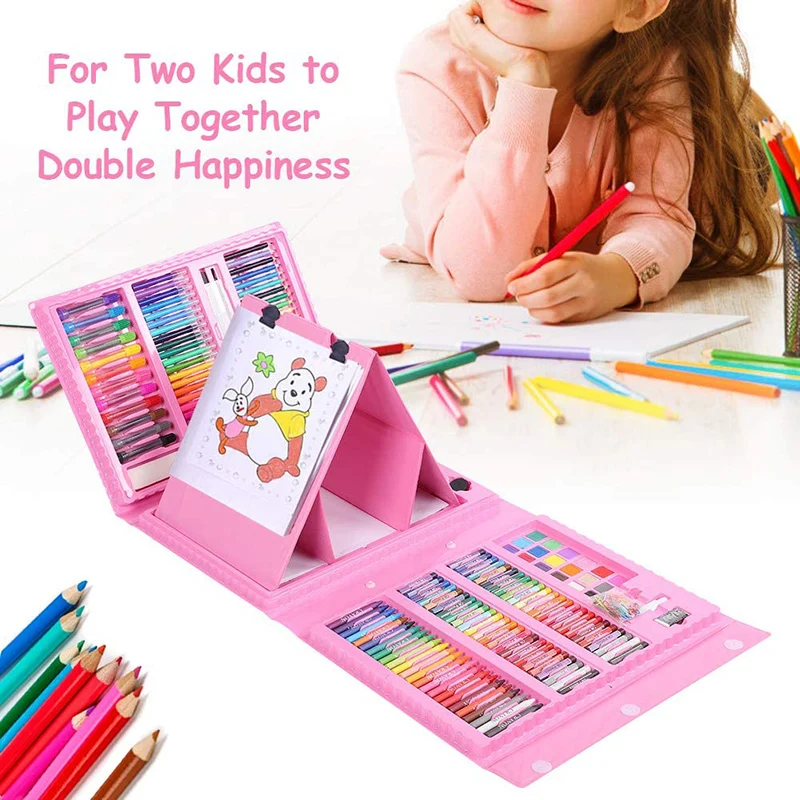 Joybox Watercolor Brush Child Pen kid color art 208 180 150 pcs stationery set for drawing and creativity Case Kids Art Set