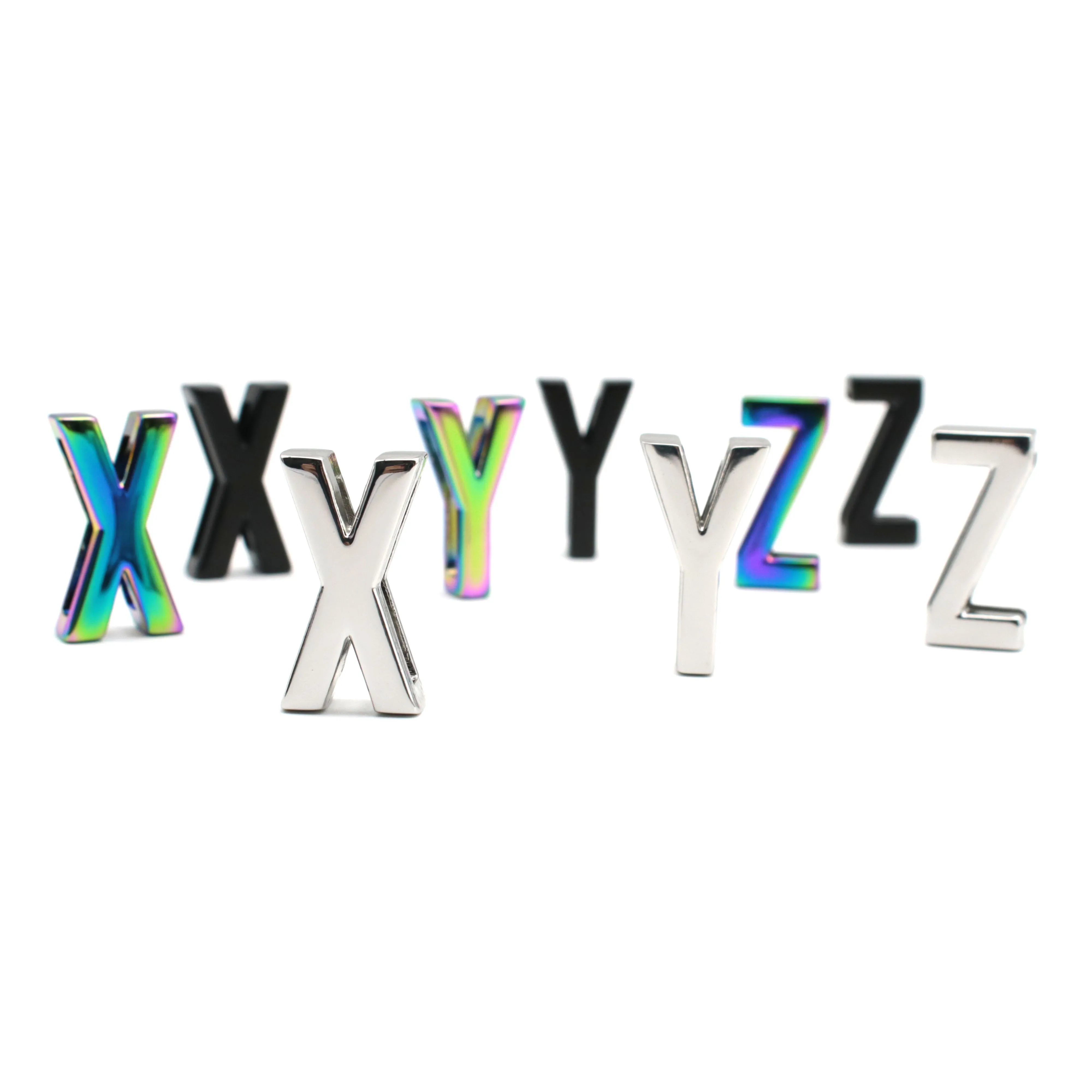 Metallic Zinc Alloy Decorative Alphabet Letter Loop Letter Shape Channel Buckle For Strap Belt