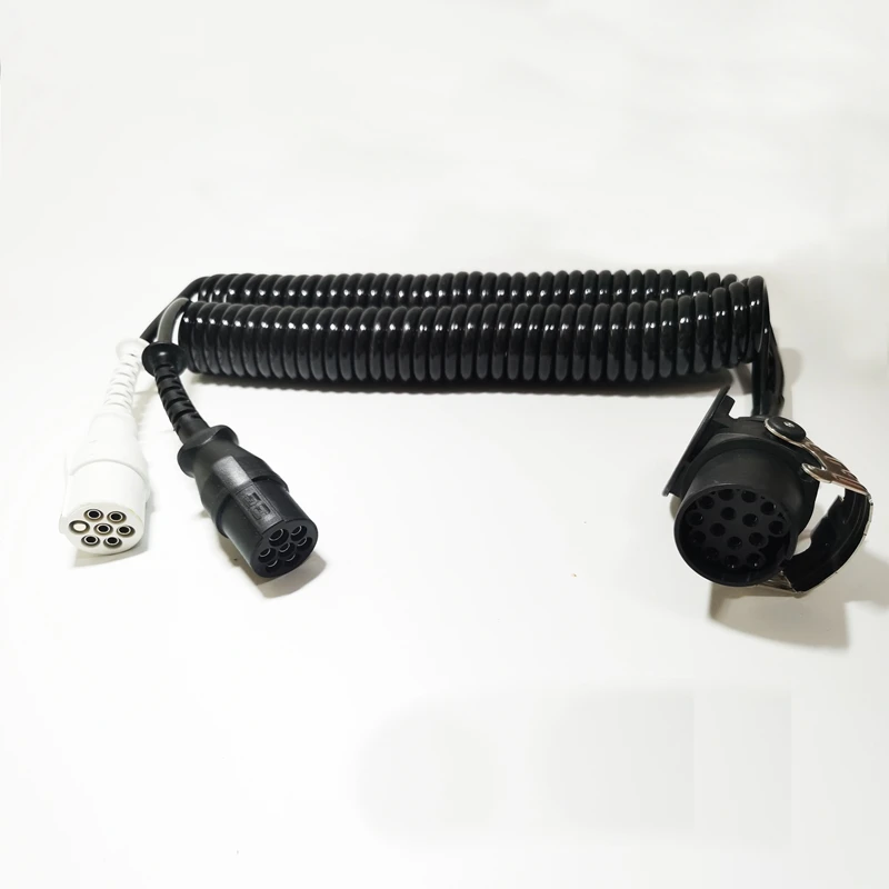 7 cores Electric Spiral cable Good Quality Auto Parts Truck Trailer ABS Extension Cords Multicore Coil Cord Spiral wire
