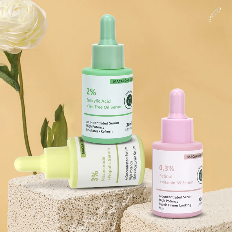 Skin Care Face Serum Private Label Anti-wrinkle Cosmetics Anti Aging Vitamin C Niacinamide Hyaluronic Acid Whitening Serum