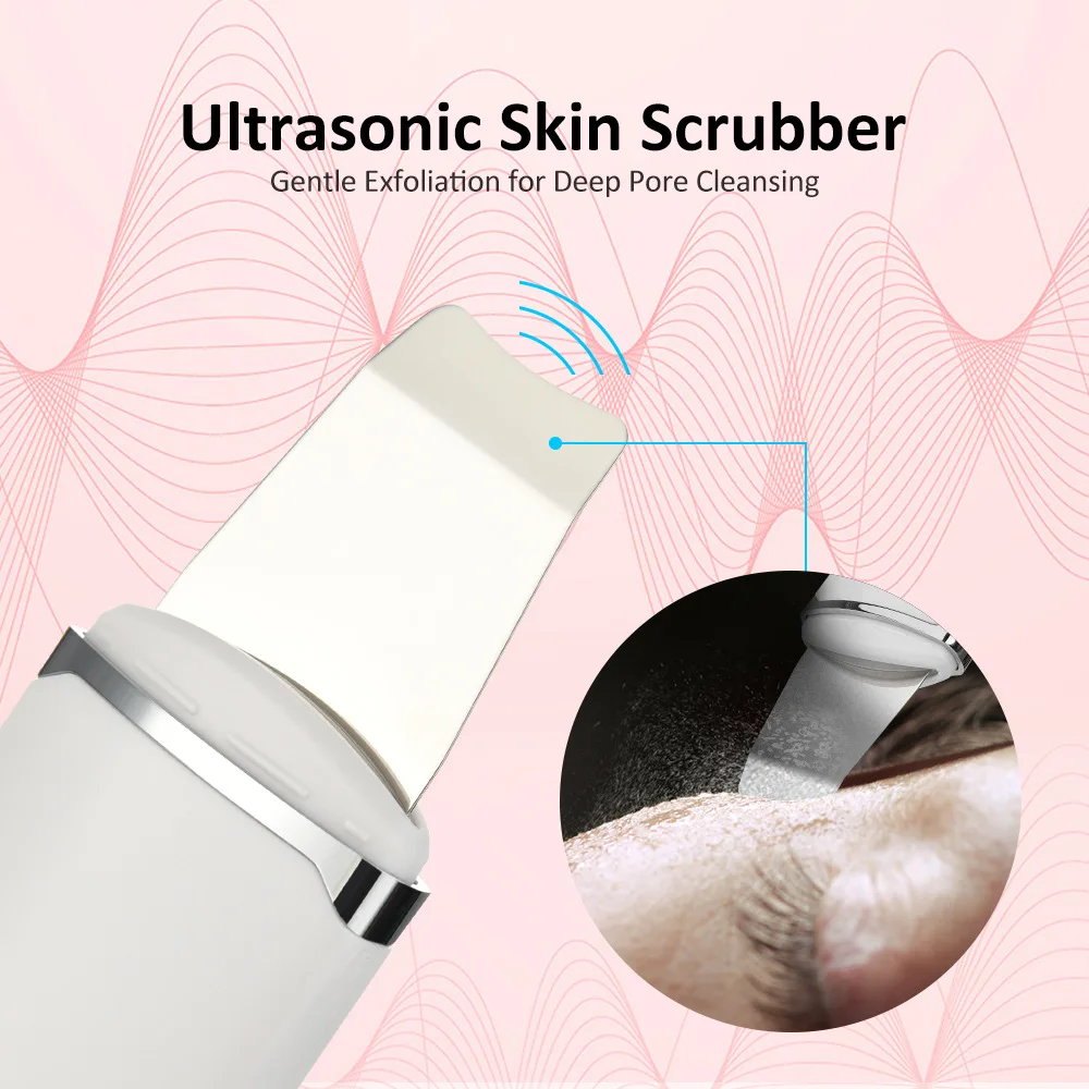 Acoustic scalpel EMS pulse ion skin rejuvenation introduction instrument facial pore cleaning beauty instrument