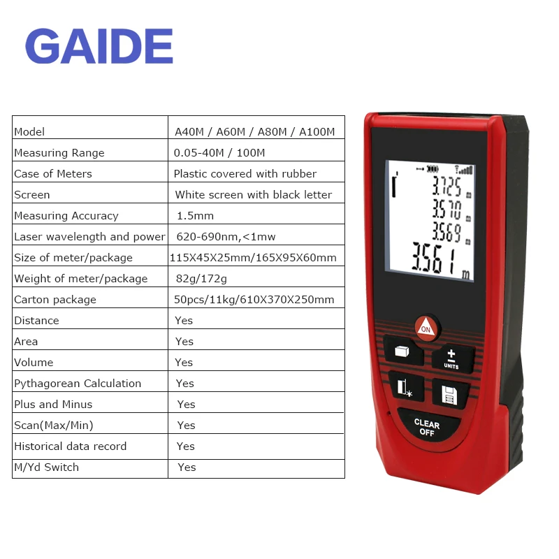 Factory direct sales cheap laser distance meter 100m