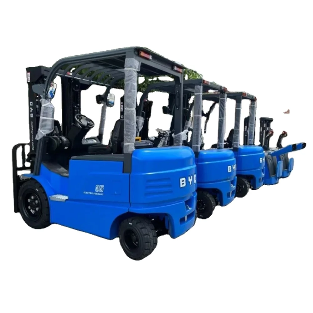 four wheel drive forklift electric counterbalance forklift BYD Truck indoors and outdoors new energy compact forklift