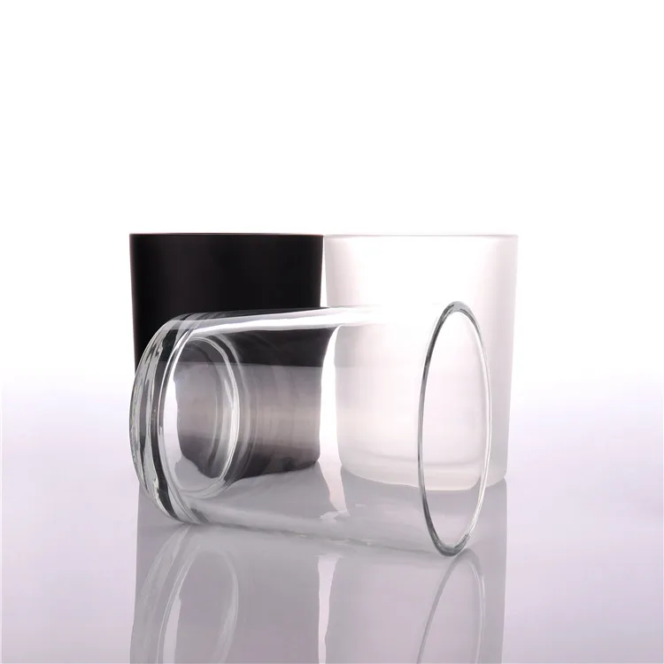 Роскошный круглый прозрачный контейнер BOYE для свечей большого размера, 16 унций, 17 унций, пустые стеклянные банки для изготовления свечей