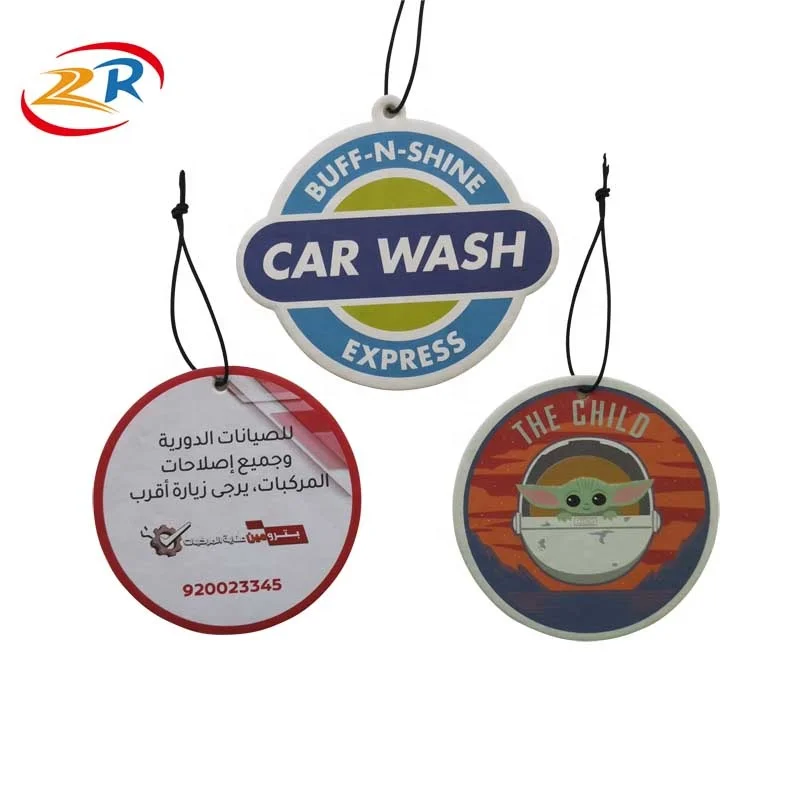 aroma custom paper car air freshener wholesale