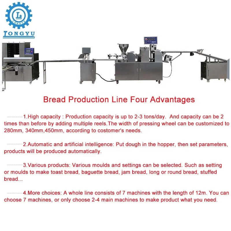 Automatic Production Bread Line Bread Maker Machine