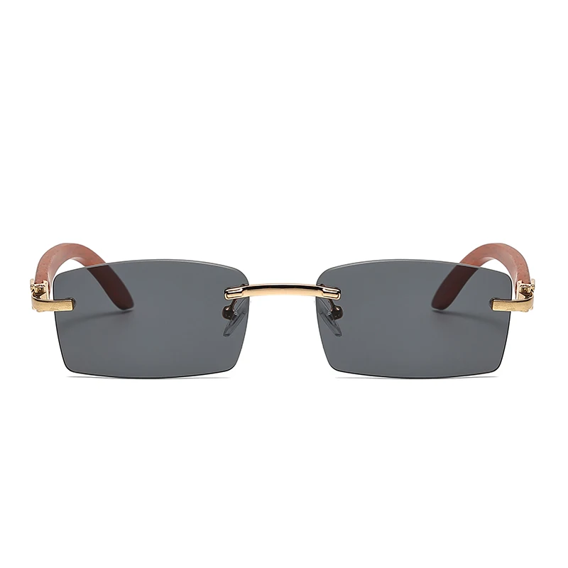832 frameless glasses  wood grain glasses leg outdoor sun protection sunglasses