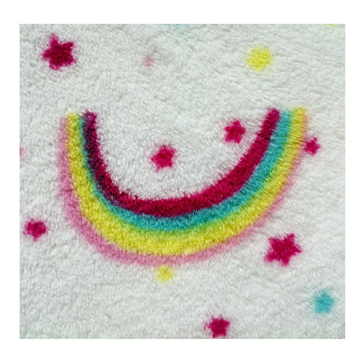 2021 Double Soft Cozy 230gsm Printed Polyester Coral Fleece Blanket Fabric