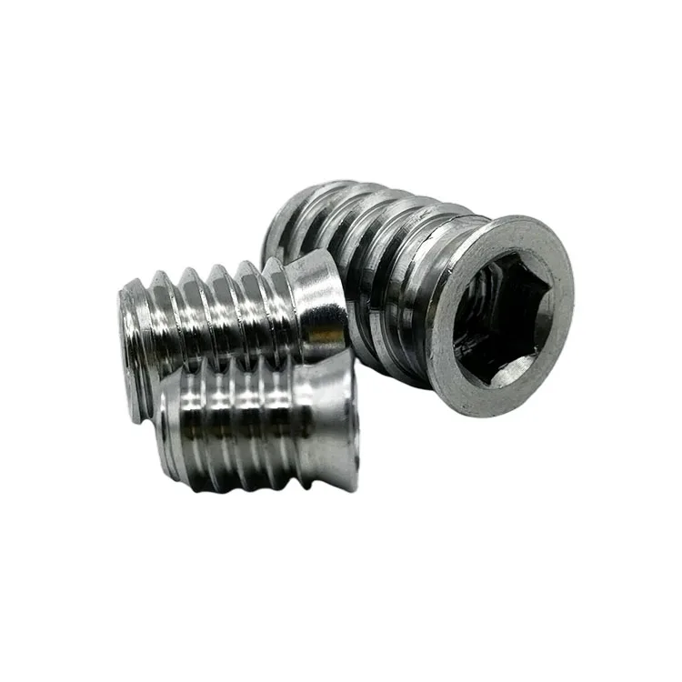 High Quality Stainless Steel SS304 Hex Socket Flange Wood Threaded Insert Nuts