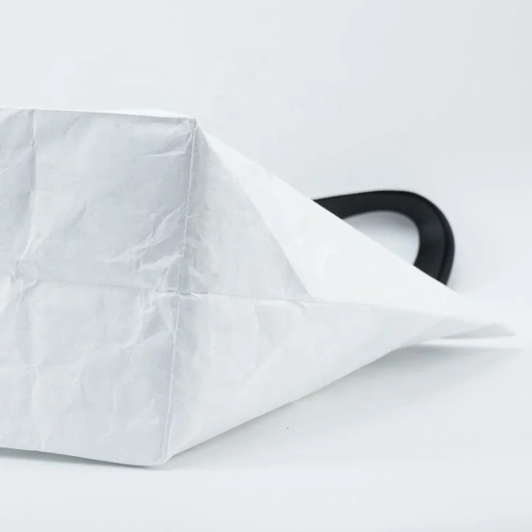 Custom logo printed waterproof dupont tyvek paper bag white light weight tote shopping bag
