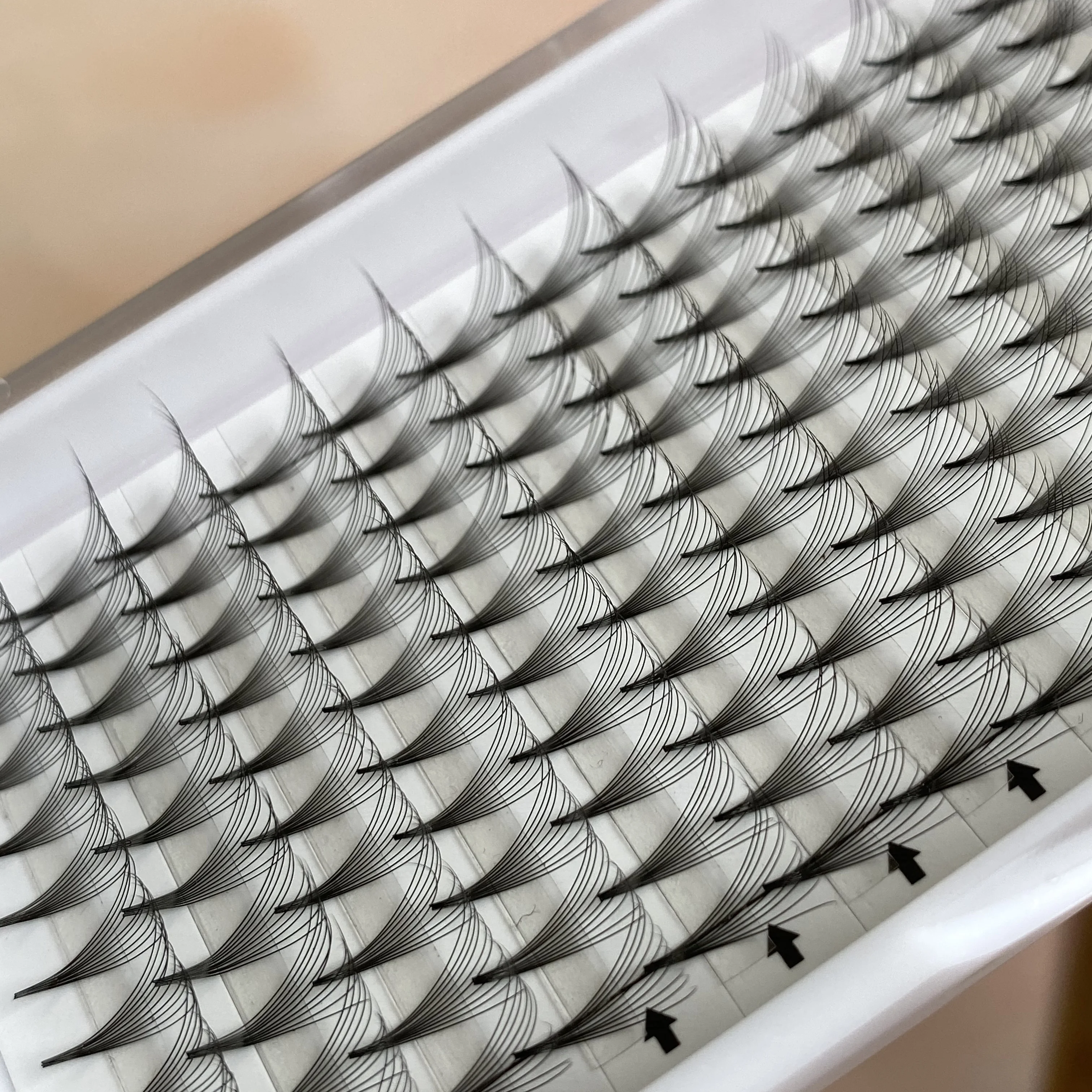 Готовый веер для наращивания ресниц 10D корейский pbt silk C D Curl Смешанная Длина индивидуальная упаковка