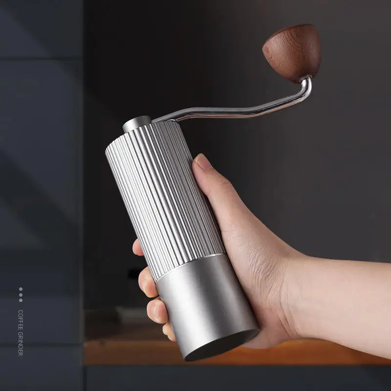 Portable camping adjustable hand coffee bean grinder manual coffee grinder stainless steel