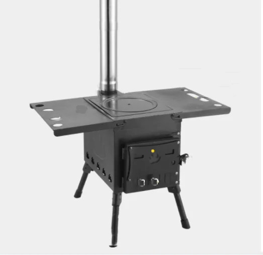 Using Many Fuels Outdoor Portable Camping Mini Wood Stove Road trip dinner party Bbq Wood Burning Stove with Steel