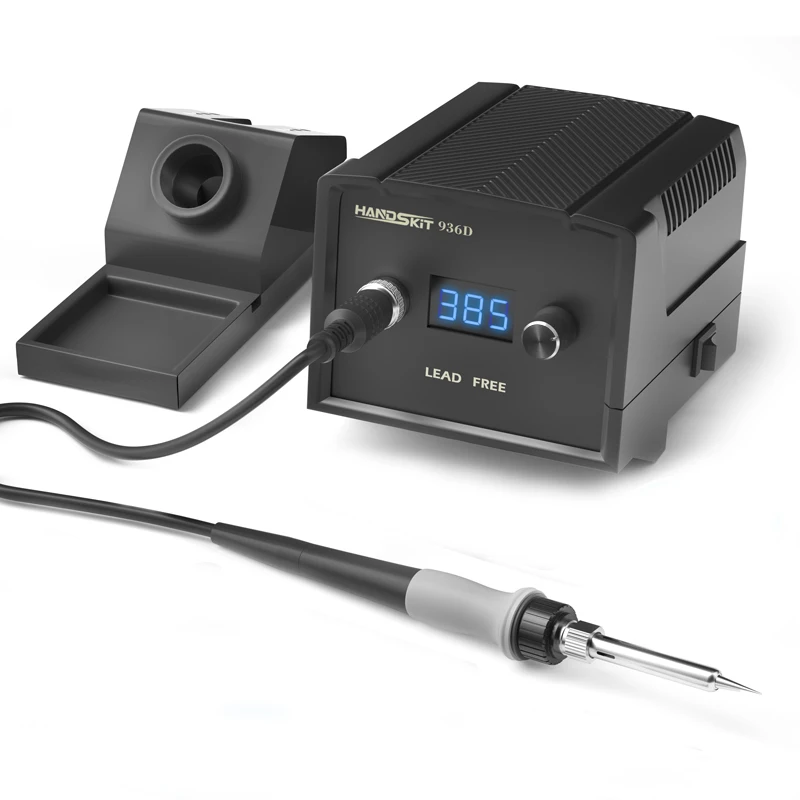Handskit 936d 65 Вт цифровая Интеллектуальная паяльная станция Антистатическая Регулировка трансформатора автоматического сна A1321 нагреватель 900 м наконечники