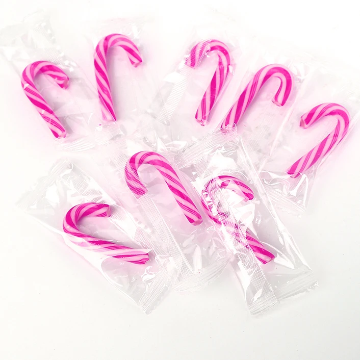 Wholesale Custom high quality Red & White Christmas Peppermint Candy Canes Xmas candy cane