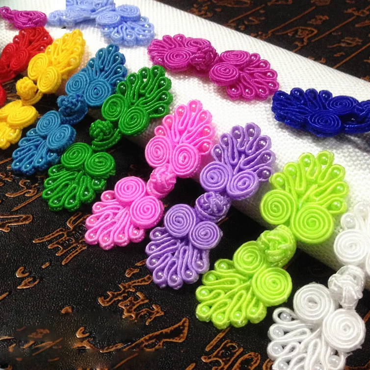 New Colorful Design 5.5-6cm Chinese Knot Frog Buttons