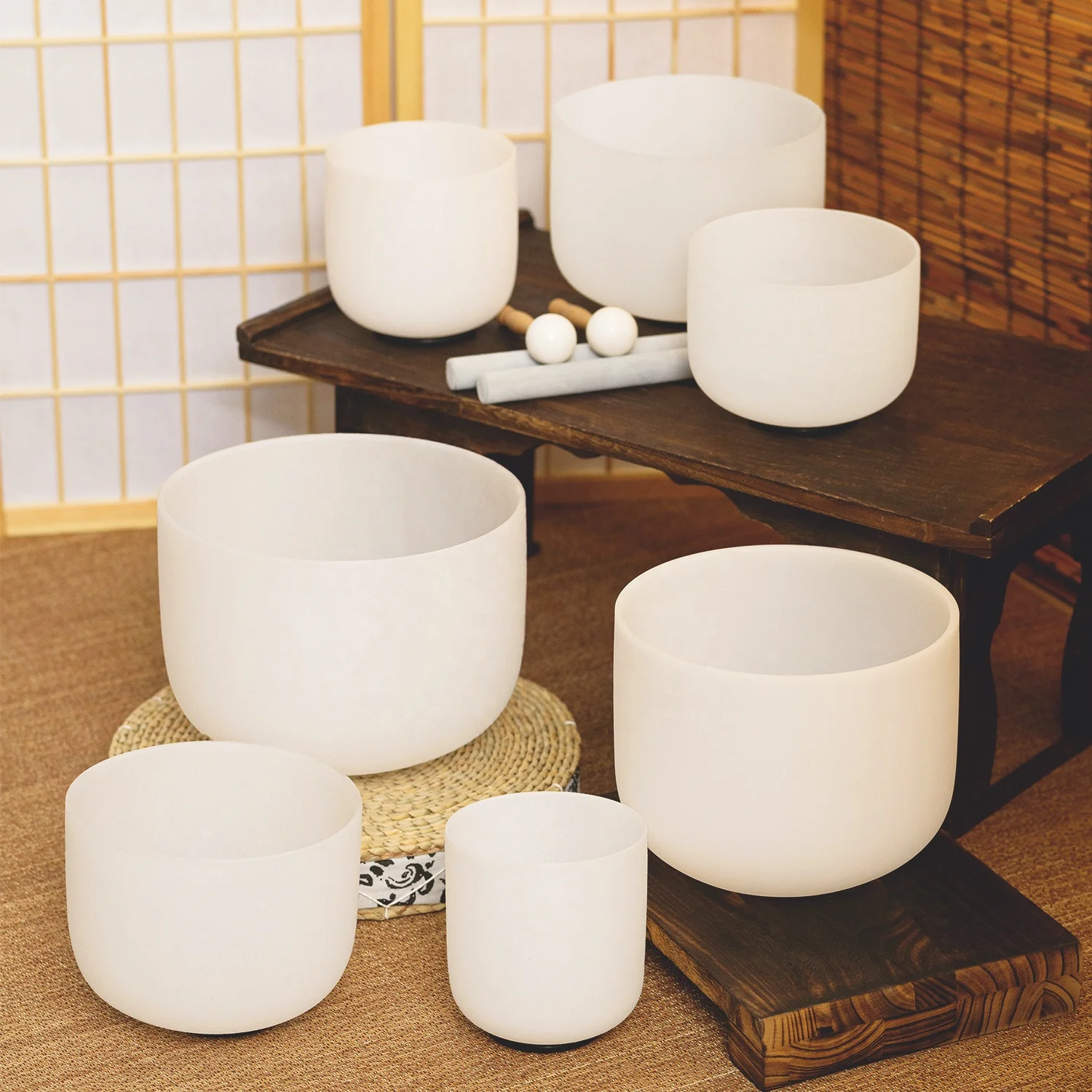 KVKA Wholesale 7 Chakra Tuned 432hz or 440hz Sound Healing Crystal Singing Bowl Set