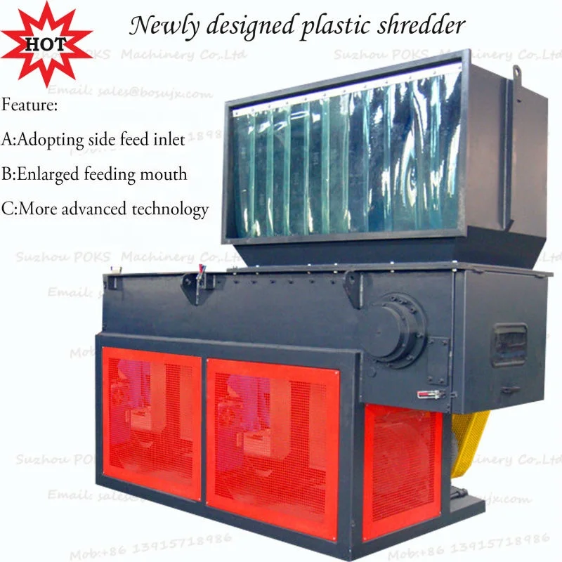 Hard plastic shredder/Heavy-duty Plastic Shredding crushing Machine/ single shaft Shredder Crusher System