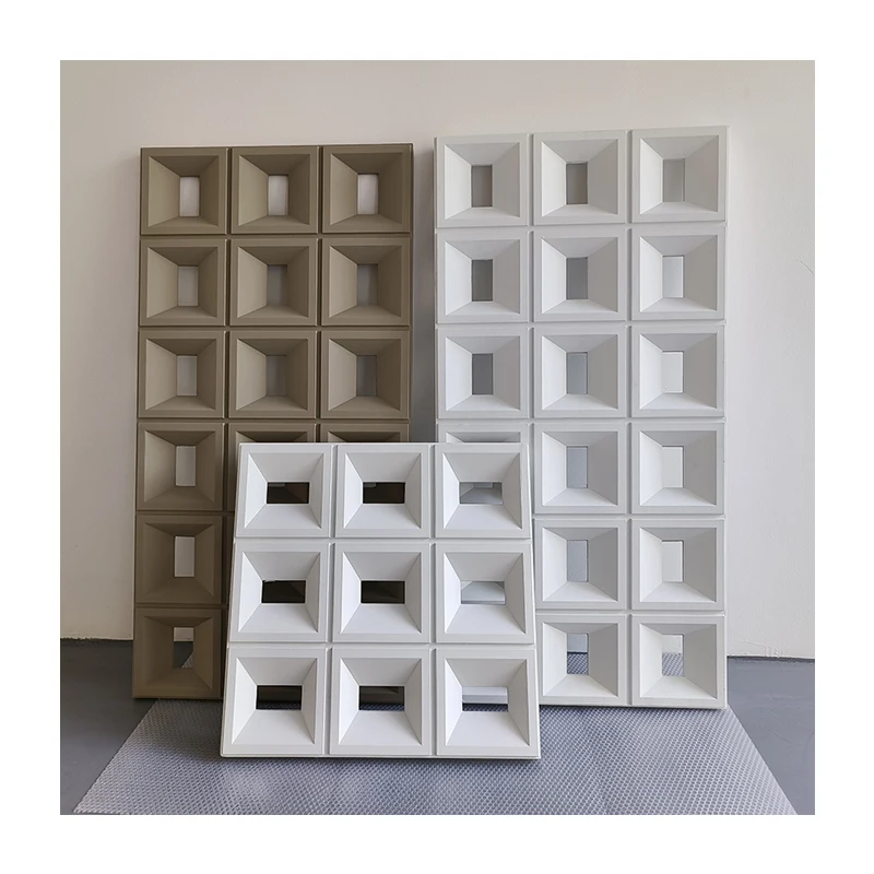 Light weight PU Cement component Single and double face polyurethane Hollow brick background wall decor Easy to install