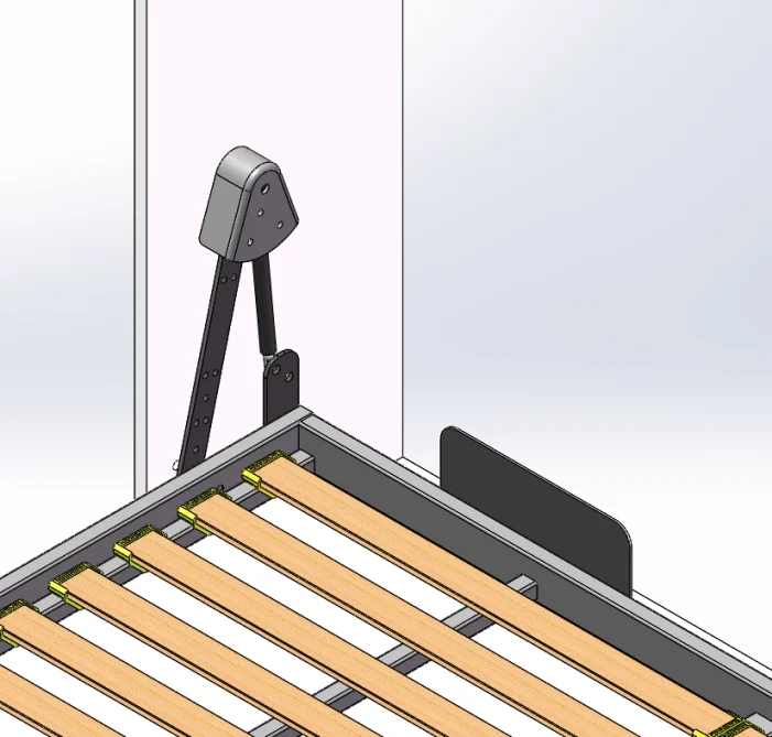 Easy Install Folding Safe Murphy Wall Bed Gas Spring Mechanism with Gas Pistons for Europe Furniture