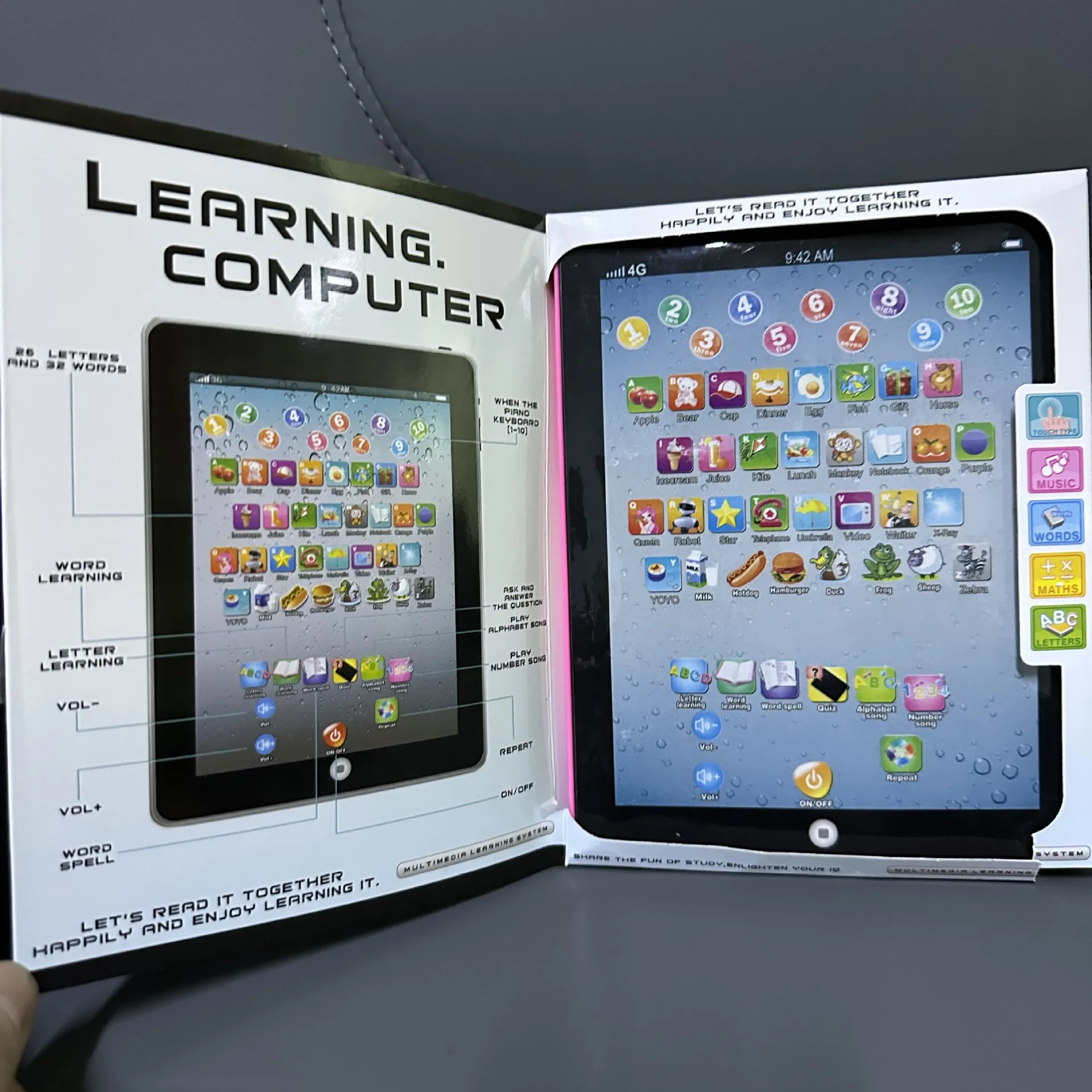 Children English Learning Machine Kids Toy Laptops Pc Tablet For Kids