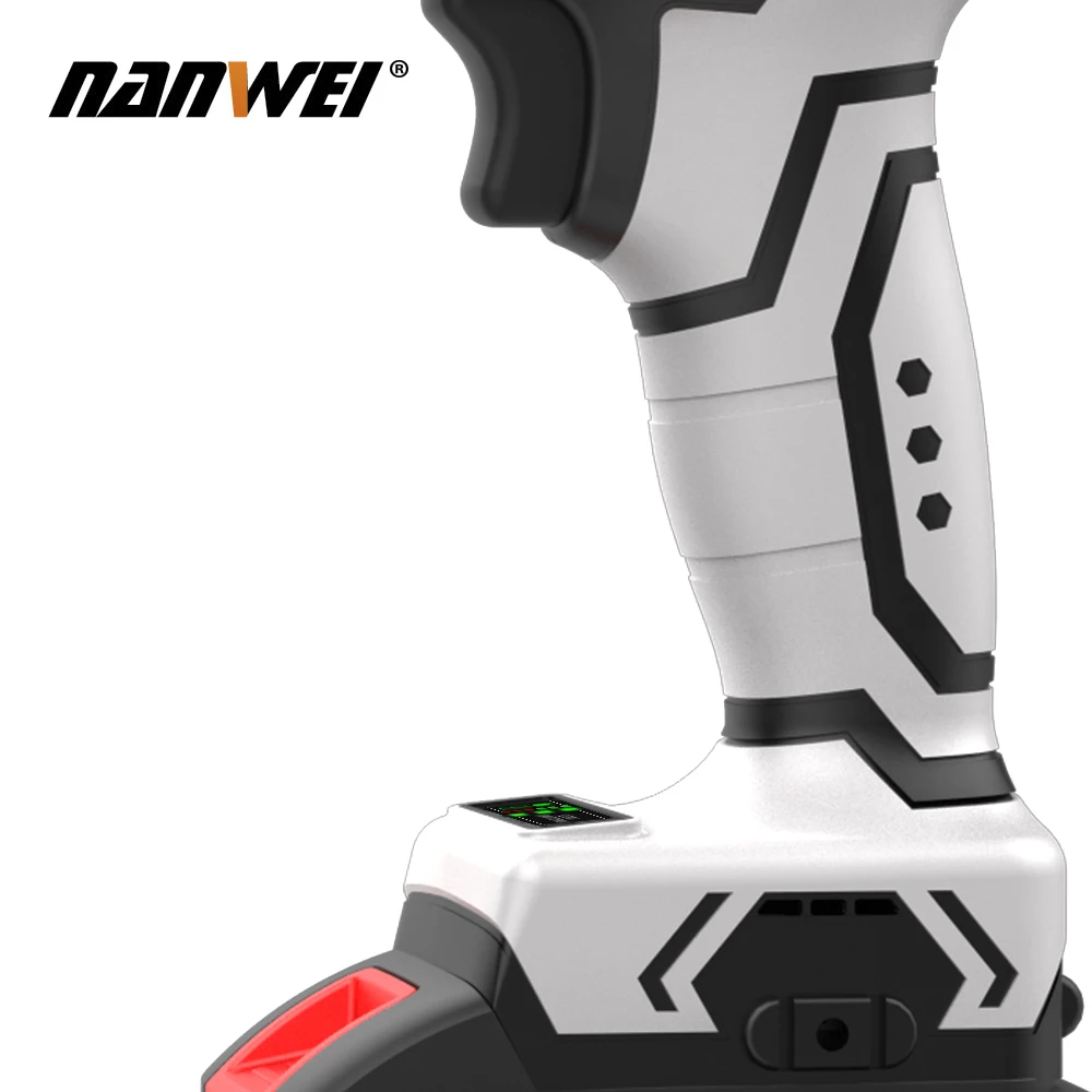 NANWEI 80N power drills 21V 1750rpm brushless impact drill power tools handy cordless drill tools 68VF lithium battery drill