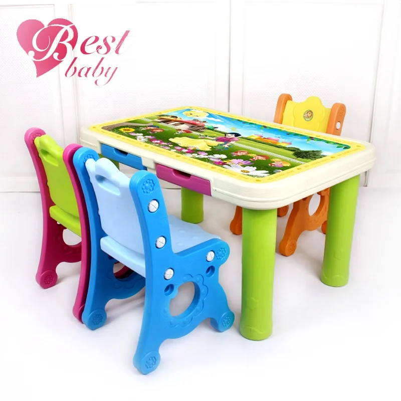 furniture cute design  cheap plastic  drawing table baby table bedroom children reading table