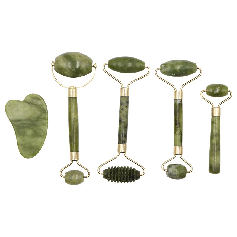 GESS Green Southern Jade Face Lifting Massage Roller Facial And Neck Guasha Stone