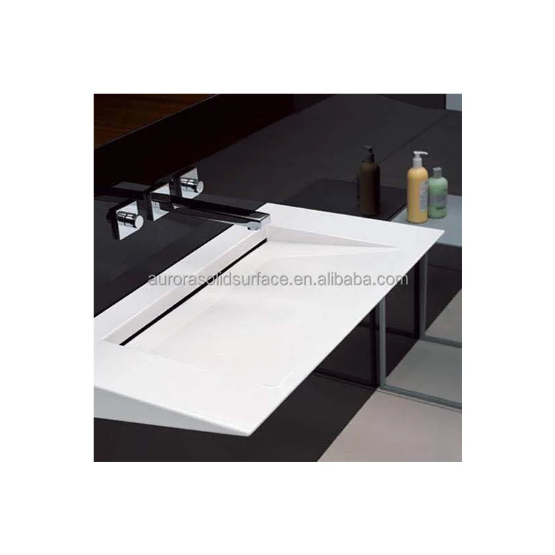 Factory Direct Supply Exquisite Bathroom Basin Artificial Solid Surface Stone Acrylic Art Wash Basin Sink