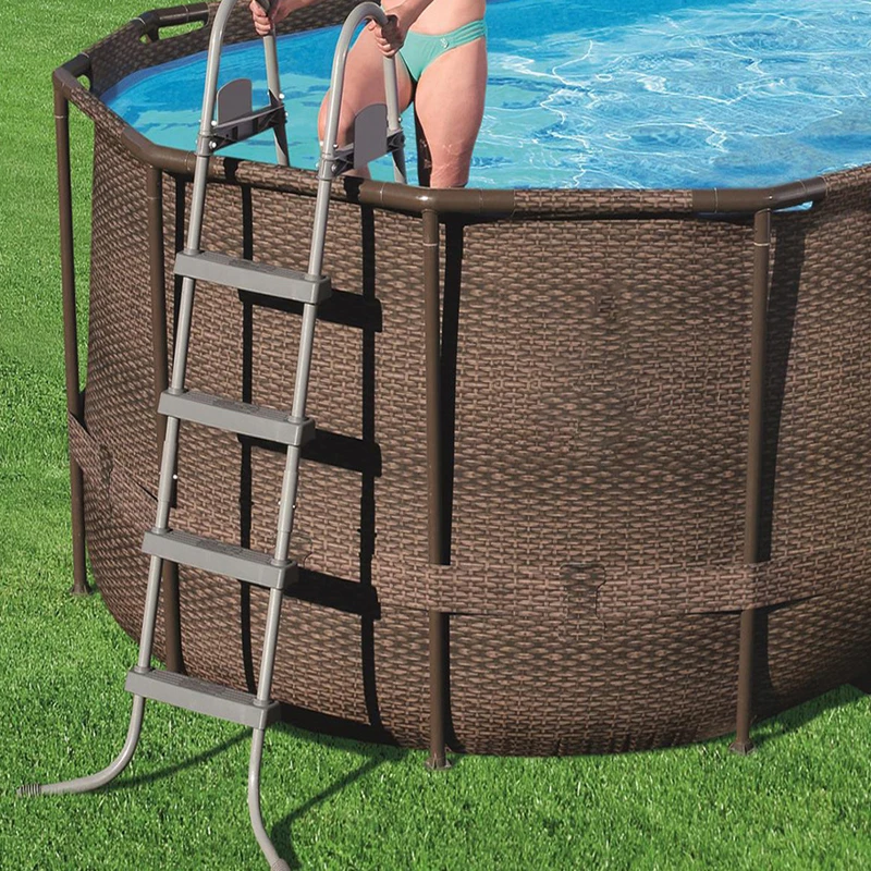 Bestway 56716 Oval Pool Set 5.49m x 2.74m x 1.22m Outdoor Metal Frame Pool Swimming Pool