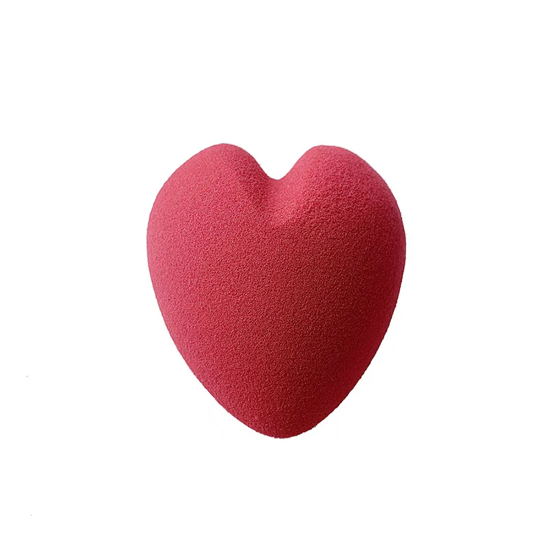 Polyurethane private label heart shape makeup sponge beauty makeup blender for foundation use direct factory