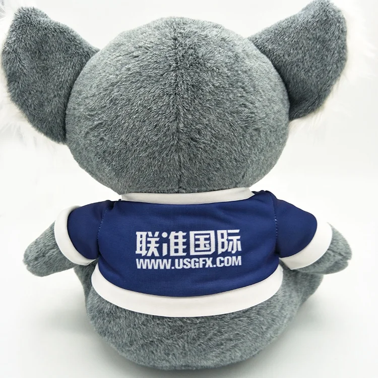 Custom Sublimation print T-shirt Plush Australia Koala animal stuffed toy