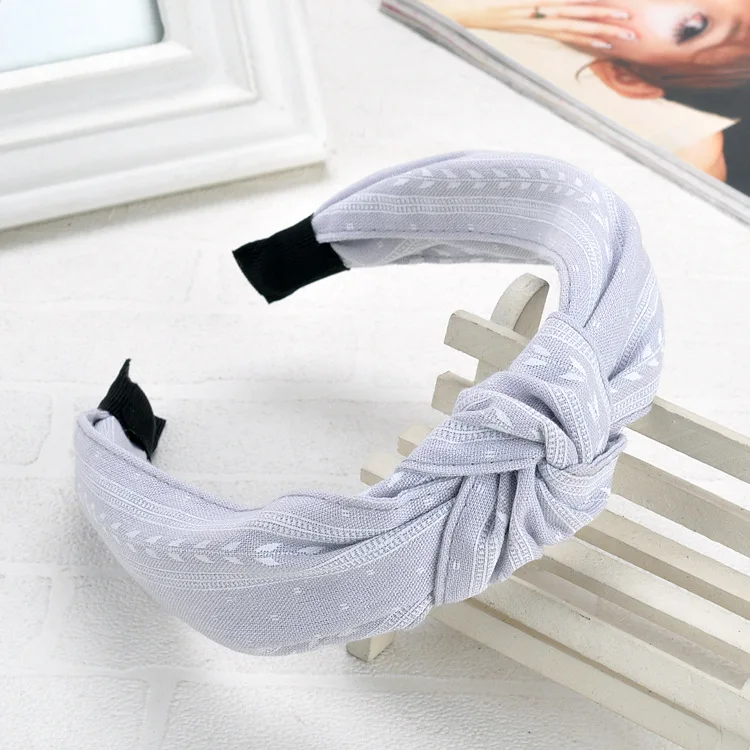 Hot Sale Spring and Summer Yellow and Red Color Knot Fashion Retro Headband For Women and Girls