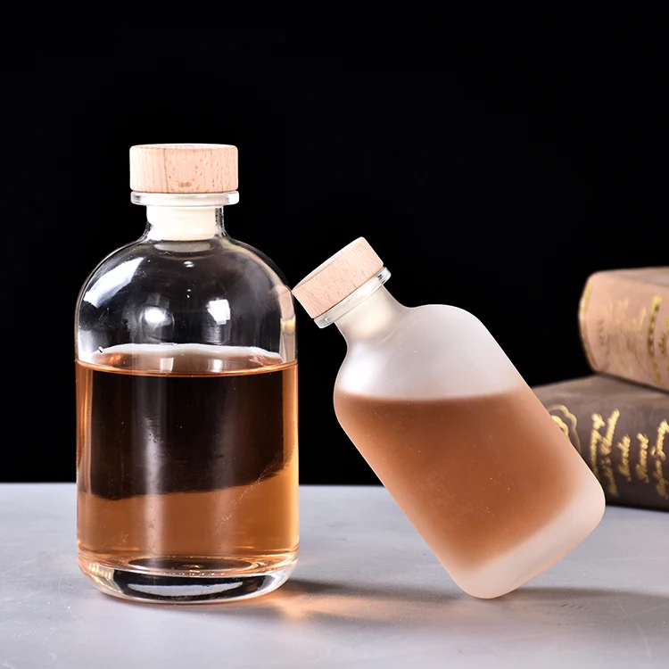 375ml 500ml 700ml 750ml  thick super flint glass bottom custom empty unique gin block bottle