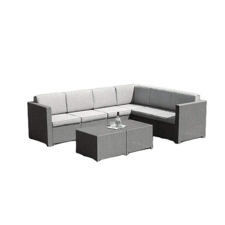 
LFZS013 Garden corner sofa set rattan corner sofa set garden pp rattan corner sofa set garden furniture 