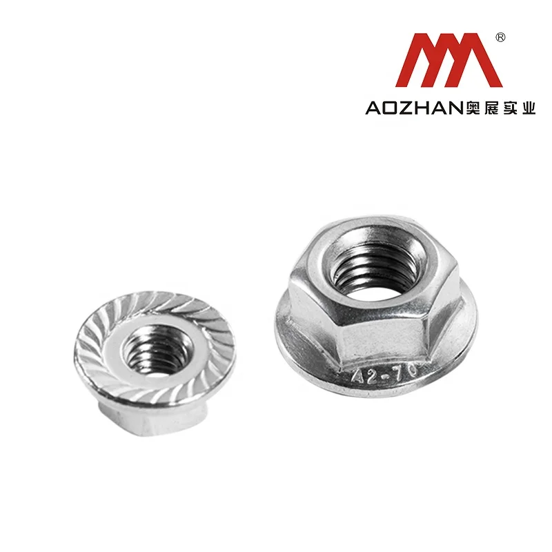 Manufacturer production DIN6923 304 Hexagon flange nut Customization