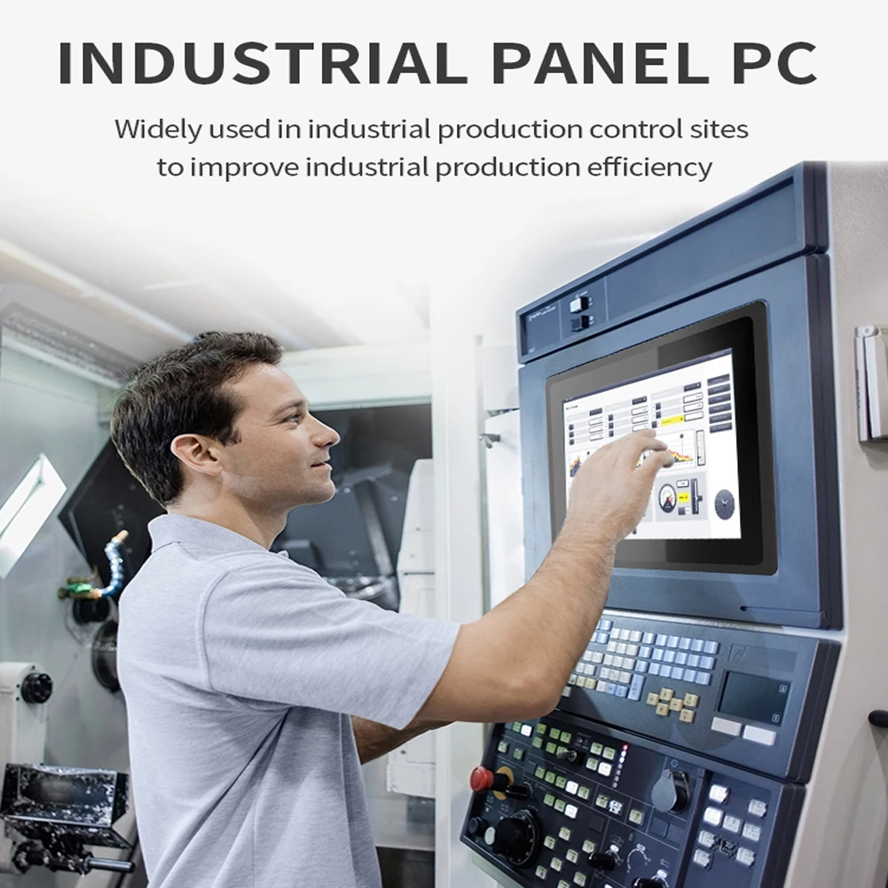 Partaker Z10 14 дюймов четырехъядерный J1900 стенная индустриальная панель ПК Linux с 10 точек емкостный сенсорный